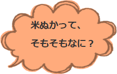 米ぬかって、そもそもなに？